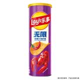 乐事（Lay's）无限薯片 香辣小龙虾味 104克 罐装 膨化食品 零食 休闲食品