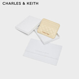 CHARLES&KEITH女士绗缝菱格迷你卡包钱包生日七夕礼物送女友CK6-50680926 Butter Yellow奶油黄色 6个