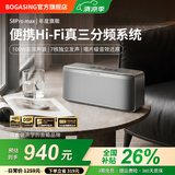 BOGASING国家补贴【Top榜】S8Pro Max便携式蓝牙音箱三分频家用音响户外无线HIFI发烧级桌面音箱超重低音炮 珍珠银【无损高音质-续航15h】 7核发声/三重音效/蓝牙5.3