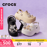卡骆驰（CROCS）贝拉洞洞鞋沙滩鞋包头女鞋厚底拖鞋|210062 黑色-001（含智必星） 37 (230mm) 38