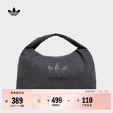 adidas「云朵包」牛仔风大容量运动挎包女子阿迪达斯官方三叶草 黑色 NS
