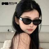 四万公里复古猫眼偏光墨镜女高级感窄框眼镜潮防紫外线太阳镜防晒遮阳眼镜