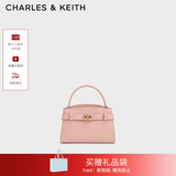 CHARLES&KEITH鳄鱼纹凯莉包手提斜挎婚包包女包生日礼物送女友CK2-50270880-1 粉红色Pink S