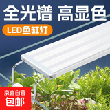 LED全光鱼缸灯同款水族箱鱼缸照明灯架水草灯增艳发色灯神灯节能 12瓦蓝白光48cm（适合50-60cm鱼缸） 四排灯珠