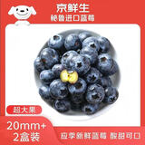 京鲜生 秘鲁蓝莓超大果2盒装20mm+ 约125g/盒 新鲜水果 源头直发