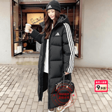 阿迪达斯（adidas）羽绒服男装女装2025冬季新款长款连帽运动服户外加厚保暖潮流外套 黑色长款/男女同款/绒子含量80%/主推 S 【建议体重105斤-120斤】