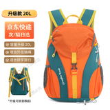 小吉丁儿童背包户外出游男女童旅行双肩包轻便徒步登山包小学生补课书包 20L 桔色（适合138-160cm）