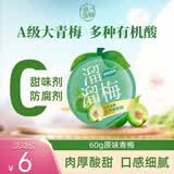 溜溜梅60g休闲装乌梅西梅杨梅梅子孕妇儿童休闲健康解馋零食 60g原味青梅
