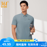 361°polo衫男2026年夏季新款休闲透气短袖情侣运动翻领t恤女父亲节 【男款】岛灰蓝 XL