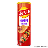 乐事（Lay's）无限薯片 滋香烤肉味 104g 罐装 膨化食品 零食 休闲食品