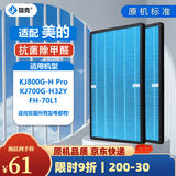 简克适配美的空气净化器KJ500G/KJ550G-JA/TA/TB32过滤网滤芯 KJ800G-HPro/KJ700G-H32Y