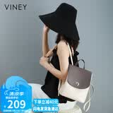 viney牛皮双肩包女大容量背包轻便休闲旅行包大学生书包生日礼物送女友