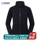 TUOWAI秋冬季抓绒衣摇粒绒卫衣外套加绒加厚保暖外套夹克定制logo工作服 女士黑色 加绒加厚 3XL