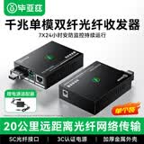 毕亚兹 千兆单模双纤光纤收发器 光电转换器 外电 SC接口 0-20KM 单个装 发射端 SFQ-1000-S20KM