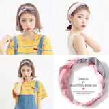 QUEENS JEWELRY发带女洗脸韩国甜美森女系束发带百搭网红洗脸发箍头巾发卡头饰品 粉灰混合发带
