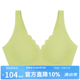 ubras无尺码深v浪花领胸性感隐形内衣女聚拢胸无钢圈 青提色-背勾款 经典版(100-130斤)A-C杯