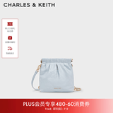 CHARLES&KEITH迷你菱格流浪包单肩斜挎双肩包包女包生日礼物送女友CK2-60782390 【S号】Sea Salt Blue海盐蓝 S