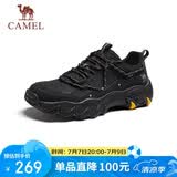 骆驼（CAMEL）山城猫爪户外登山透气舒适休闲运动徒步鞋男 G15M342054 黑色 39
