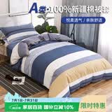 艾薇 A类被套单件纯棉被套单人加大全棉被罩单件 180*200cm 北欧时代