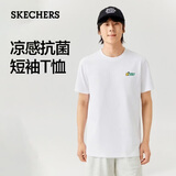 斯凯奇（Skechers）七夕情人节礼物男女同款时尚T恤衫透气宽松圆领休闲短袖L226U044
