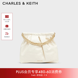 CHARLES&KEITH子母链条大容量流浪包托特包单肩斜挎包女包生日礼物CK2-40671449 【L号】Cream奶白色 L