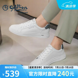 金利来（Goldlion）【春夏焕新】男鞋时尚个性板鞋舒适系带休闲鞋55323073920A白44