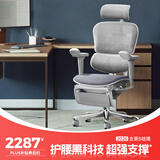 Ergonor保友金豪b雄鹰 人体工学椅 电脑椅 电竞椅办公椅子可躺老板椅 【金豪b雄鹰】银白网(云感科技坐垫)+躺舒宝