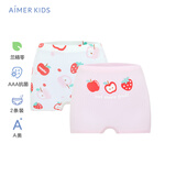 爱慕儿童（AIMER KIDS）内裤女童莫代尔中腰平角内裤2条装女孩短裤AK123D451苹果140