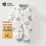 贝肽斯婴儿连体衣冬季新款夹棉衣服男女童外出棉服加厚保暖宝宝哈衣爬服 热气球 40g夹棉 (单件装) 80cm