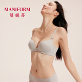 曼妮芬光面无痕聚拢内衣无钢圈舒适小胸显大3/4模杯收副乳粉底液文胸罩