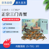 【活蟹】江食代三门青蟹公母肉蟹混搭【3斤 5-7只】 鲜活螃蟹海鲜礼盒自营水产源头直发