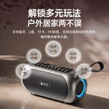 全民K歌蓝牙音箱便携式小型音响低音炮高音质家用客厅迷你大音量收款插TF卡户外播放器礼物YB26经典灰