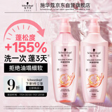施华蔻（Schwarzkopf）丰盈韧养型洗护套装(400ml洗+400ml润)控油蓬松护发素 新老包装