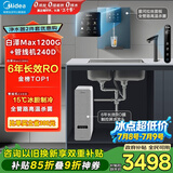 美的（Midea）直饮加热制冷净水器套装【白泽Max1200G+管线机240D】厨下RO反渗透 家用壁挂式即热一体净饮机