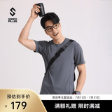 SANFO PLUS三夫户外轻锋速干T恤短袖圆领夏透气户外运动训练作战衫吸湿 烟灰 L