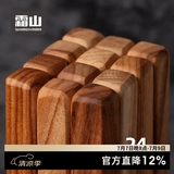 霜山香樟木条衣柜收纳箱樟木条芳香去味驱虫蟑螂纯樟木块 24枚入(赠磨砂纸*2+挂绳*24)