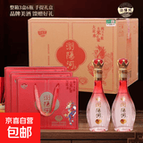 浏阳河龙祥福耀V30 精美正品双支礼盒清香粮食白酒 春节送礼收藏 42度 500mL 6瓶 【整箱三套】