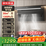 京东京造灵犀P1 顶侧双吸抽吸油烟机 30风量变频家用 静音一级能效大吸力免清洗上门安装  JZB02