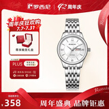 罗西尼（ROSSINI）手表女款 生日礼物商务日历钢带女士石英表白盘618574