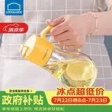 乐扣乐扣(LOCK&LOCK)大容量玻璃油壶可拆洗防滑油瓶酱油调味壶550ml黄色
