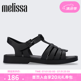 melissa梅丽莎女时尚休闲外穿平底露趾罗马凉鞋35787 黑色 37