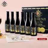 玛轩尼法国进口红酒礼盒 干红葡萄酒小瓶红酒适合女生 187ml*6瓶 13.5度