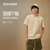 斯凯奇（Skechers）【刘晶娅同款】夏季百搭针织短袖T恤衫柔软舒适男女同款L226U005