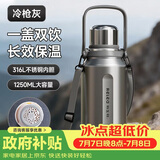 物生物（RELEA）保温杯大容量男316L不锈钢水壶户外保温壶车载大肚杯生日礼物