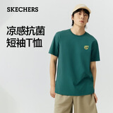 斯凯奇（Skechers）男女同款时尚T恤衫透气宽松圆领休闲短袖
