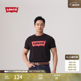 Levi's李维斯情侣美式宽松印花时尚简约舒适潮流纯棉圆领短袖T恤 黑色 002A0-0001 S
