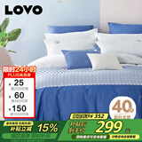 LOVO罗莱家纺 全棉四件套100%纯棉斜纹床单被套枕套双人200*230cm