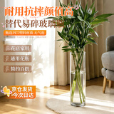 吕姆克花瓶摆件醒花桶高款水培容器透明鲜花插花瓶器富贵竹落地防摔3955