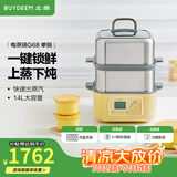 北鼎（Buydeem）电蒸锅 家用不锈钢电炖锅 大容量多功能锅一锅多用蒸锅大号智能蒸炖锅定时预约蒸汽锅 14L【上蒸下炖 更能蒸】G68小鹅黄