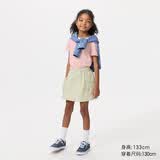优衣库童装女童休闲迷你裙裤短裙短裤26春夏新款483329 30 浅米色 160